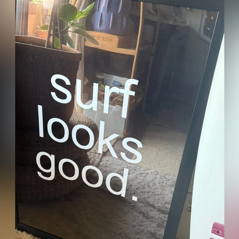 New Original Art Surf Looks Good Black and white Framed Poster Print 24x36”